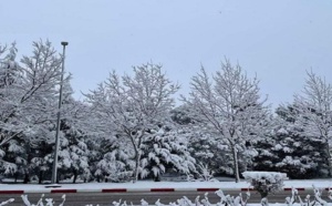 Chutes de neige dans la ville d’Ifrane