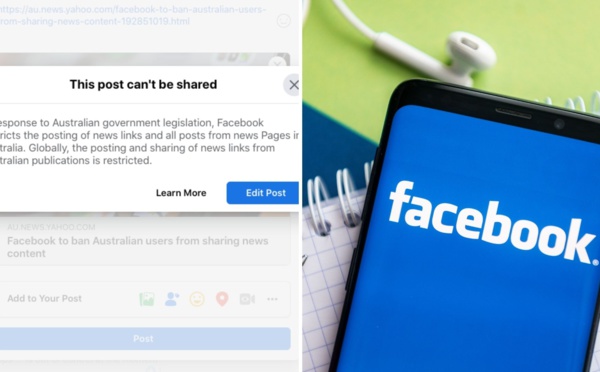Facebook a banni les articles de presse en Australie