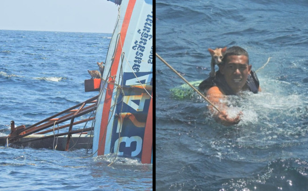 Thaïlande: Des soldats marines sauvent 4 chatons d'un navire en feu