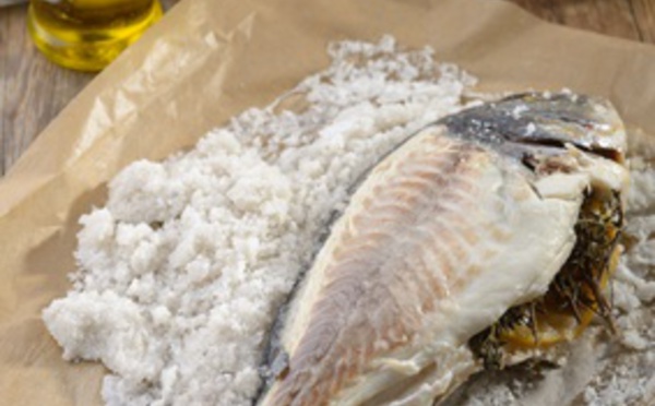 Poisson au gros sel