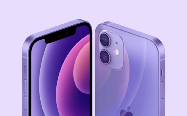 Apple lance l'iphone 12 en mauve lila