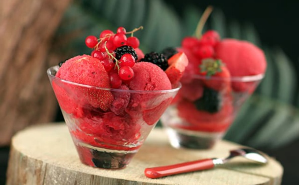 Recette rafraichissante : Sorbet au fruits rouges