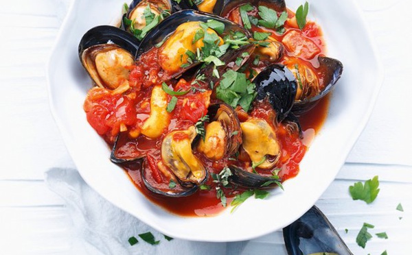 Moules à la sauce tomate