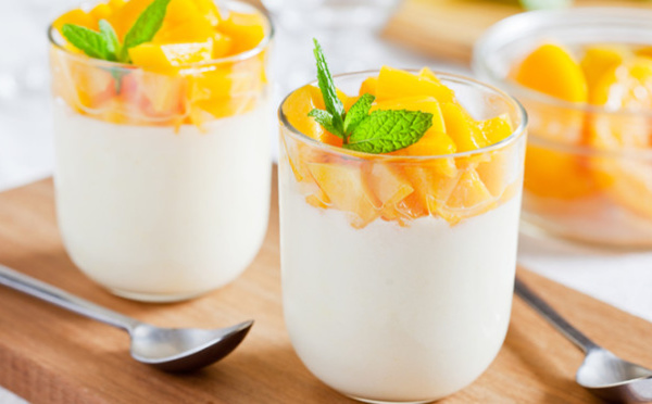 Panna cotta vanille et mangue