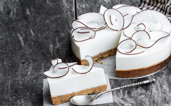 Cheesecake à la noix de coco et au chocolat blanc