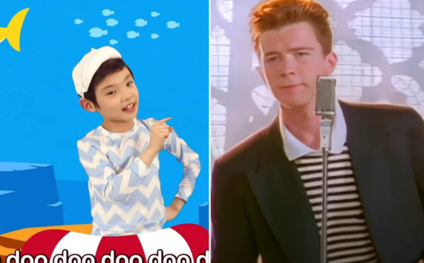 “Never Gonna Give You Up” et " Baby Shark" dépassent le milliard de vues sur YouTube