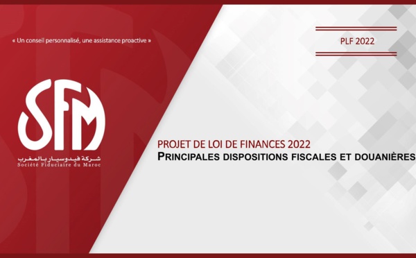 PLF 2022 : Principales dispositions fiscales et douanières 
