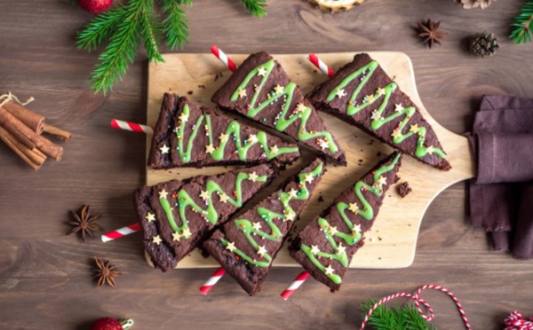 Brownie sapin de Noël