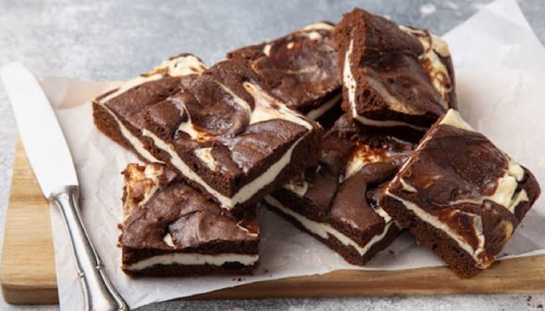 Brownie marbré au fromage blanc