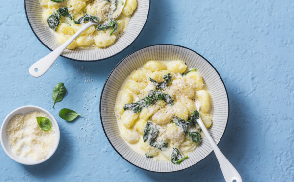Gnocchis aux épinards sauce parmesan