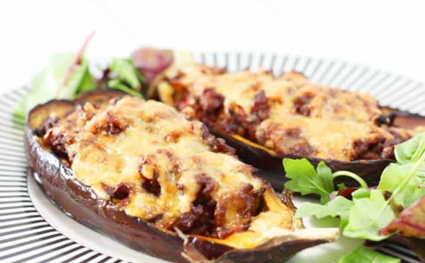 Aubergines farcies à la viande hachée