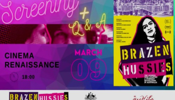 8 mars : projection du film documentaire australien "Brazen Hussies"