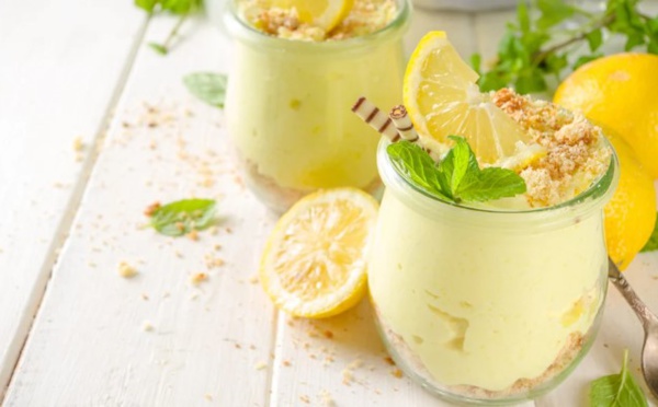 Mousse de citron et crumble