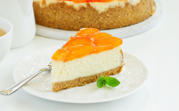 Cheesecake à la pêche