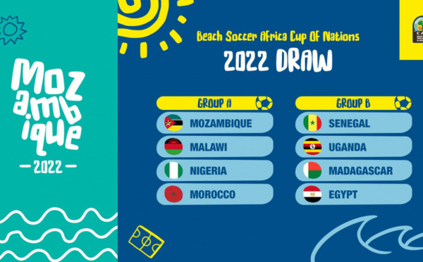 Beach soccer : La CAF actualise le calendrier des matchs de la CAN Mozambique 2022 après le retrait du Nigeria