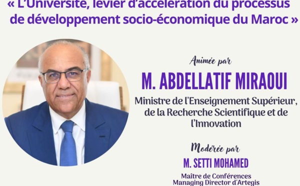 Conférence : "L'université, levier d'accélération du processus de développement socio-économique du Maroc "