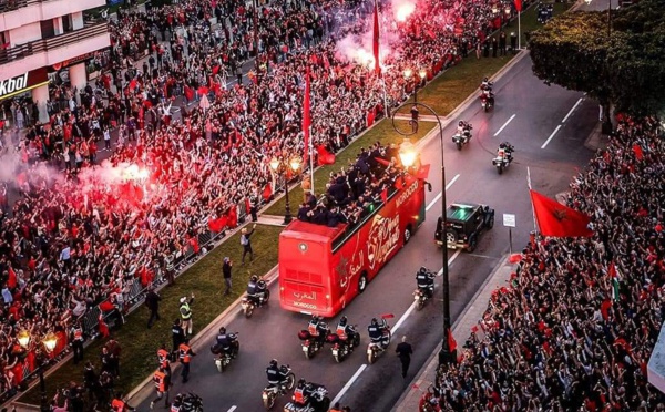 De l’aéroport Rabat-Salé au Palais Royal, la parade historique des Lions de l’Atlas