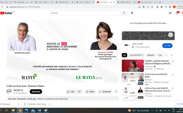 L’info en face avec Yasmine Chami