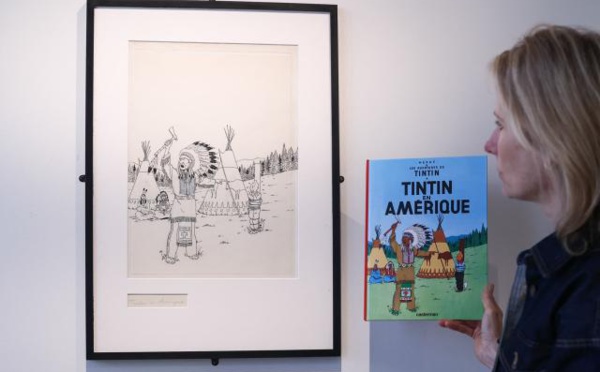 La couverture de la BD de "Tintin en Amérique" adjugée 2,16 millions d'euros