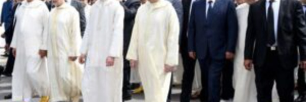 Funérailles de Abdelouahed Radi en présence de SAR le Prince Héritier Moulay El Hassan et SAR le Prince Moulay Rachid