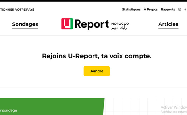 Lancement d'une plateforme d'engagement numérique des jeunes, baptisée U-Report Morocco
