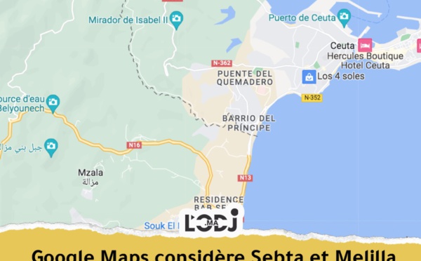 Google Maps considère Sebta et Melilla comme des territoires disputés et déclenche la colère des Espagnols