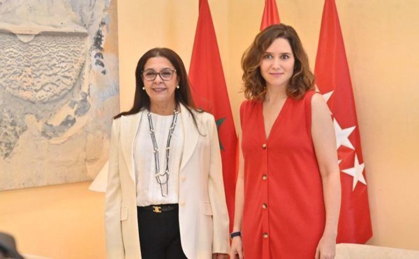 L’ambassadrice Karima Benyaich chez la présidente de la région de Madrid (PP)