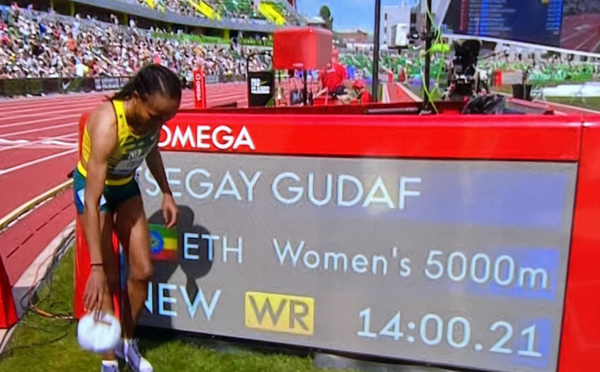Athlétisme : l'Ethiopienne Gudaf Tsegay bat le record du monde du 5.000 m
