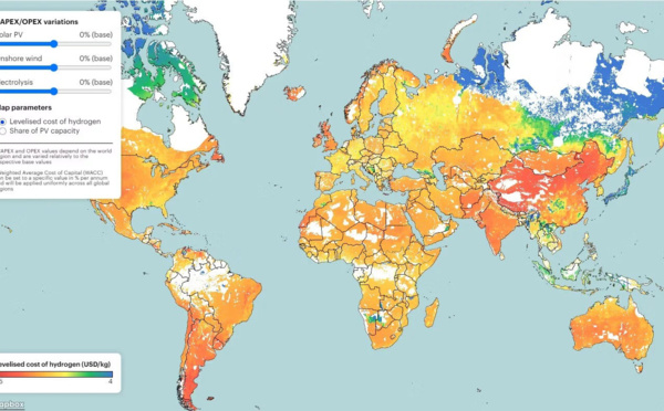 ​L'avenir de l'hydrogène vert : Une carte interactive révèle les zones les plus prometteuses