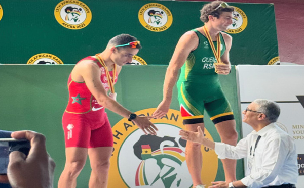 ​Badr Siwane décroche la médaille d'argent aux Jeux Africains de Triathlon à Accra 2024