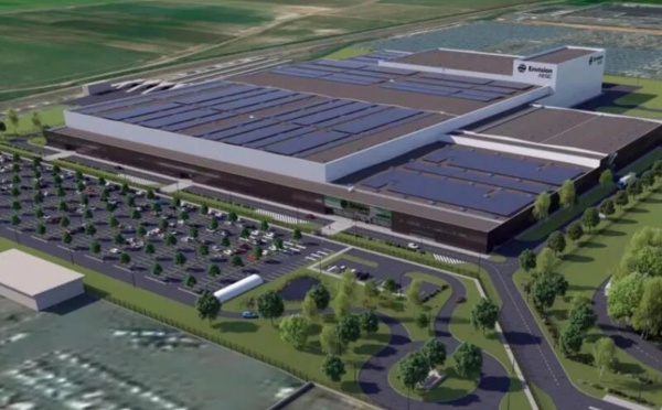 Méga zone industrielle dédiée à la production de batteries pour voitures