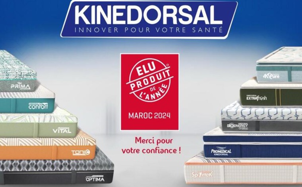 Kinédorsal « Elu Produit de l’Année 2024 » dans la catégorie des matelas