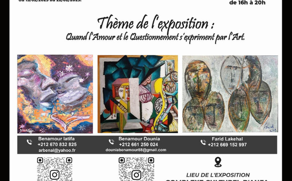 Quand l’amour et l’art se rencontrent : une exposition au Centre Culturel d’Anfa