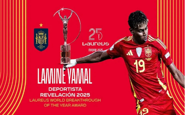 Lamine Yamal, prodige confirmé : révélation de l’année aux Laureus Awards