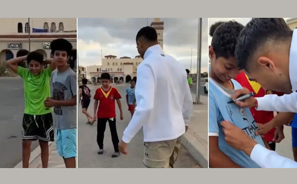 Rabat : quand Achraf Hakimi s’arrête pour jouer avec des enfants dans la rue