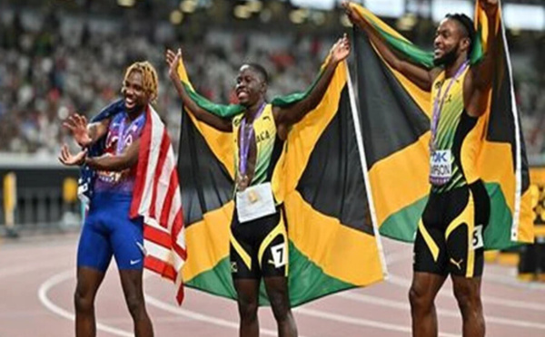Oblique Seville sacré champion du monde du 100 m : la Jamaïque retrouve sa suprématie