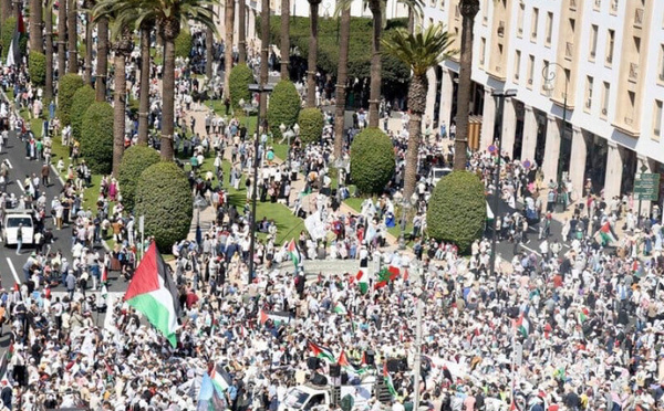 Rabat : Des milliers de Marocains manifestent contre le génocide à Gaza