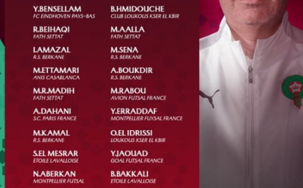 Futsal : Hicham Dguig convoque 23 joueurs pour les amicaux contre l’Espagne