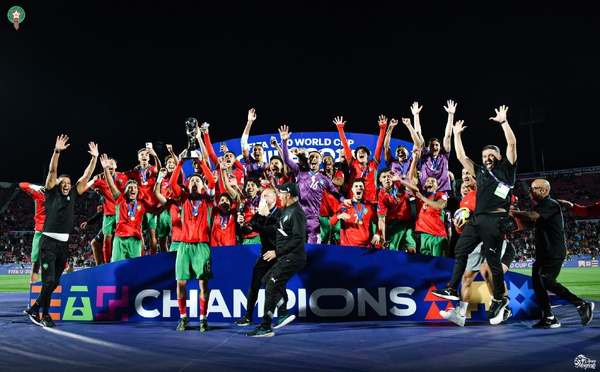 Le Maroc sur le toit du monde : les Lionceaux de l’Atlas sacrés champions du monde U20 au Chili !