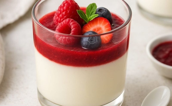 Panna cotta légère au lait d’amande et coulis de fruits rouges : la gourmandise sans la culpabilité