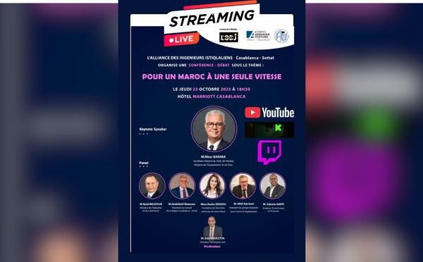 ​🔴 L'ODJ EN DIRECT — Conférence - débat : « POUR UN MAROC À UNE SEULE VITESSE »