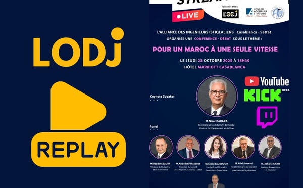 🔴 L'ODJ Replay — Conférence - débat : « POUR UN MAROC À UNE SEULE VITESSE »