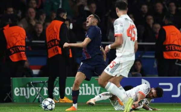 PSG : Achraf Hakimi blessé à la cheville, le Maroc retient son souffle à l'approche de la CAN