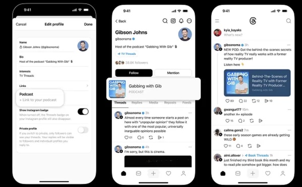 ​Threads souhaite attirer les podcasters avec de nouvelles fonctionnalités