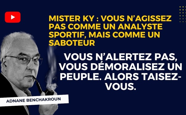 [Vidéo] : Mister KY, vous n’agissez pas comme un analyste sportif, mais comme un saboteur