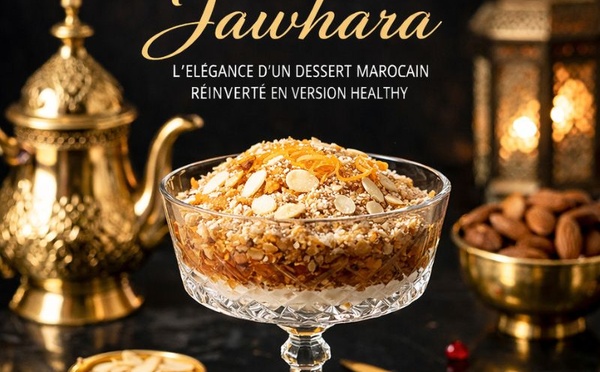 Jawhara : l’élégance d’un dessert marocain réinventé en version healthy.