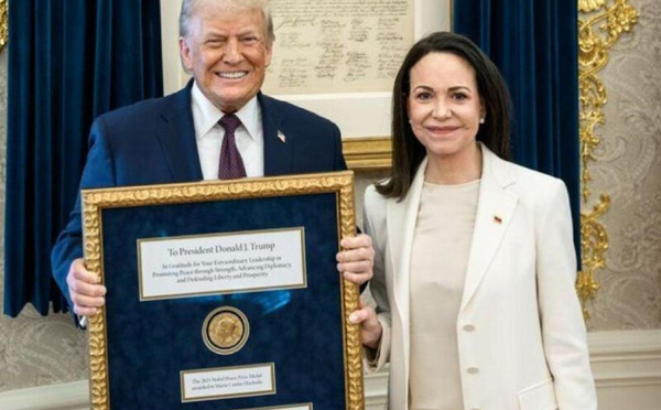 Venezuela–États-Unis : Maria Corina Machado offre sa médaille Nobel à Donald Trump