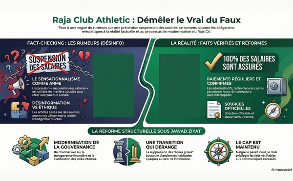 Quand la désinformation, les fake news et la calomnie tentent de fragiliser le Raja Club Athletic