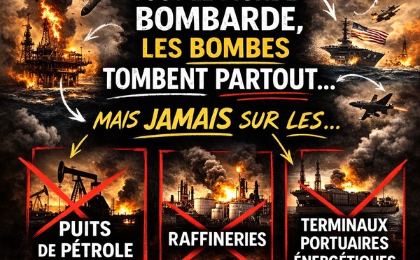 Bizarre, le bombes tombent partout sauf sur ...