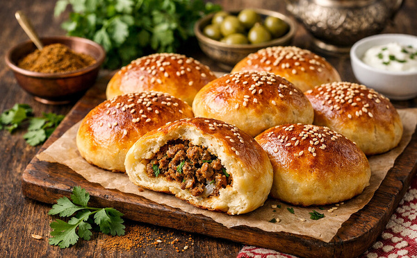 Petits pains à la viande épicée : moelleux et irrésistibles pour le ftour